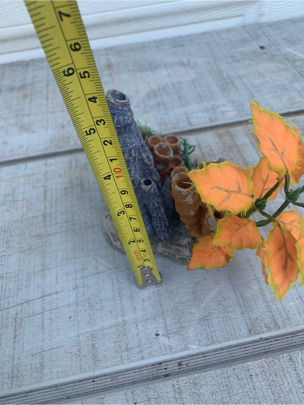Resin Coral Reef Aquarium Ornament - Fish Tank Cave Decoration with Fake Plants